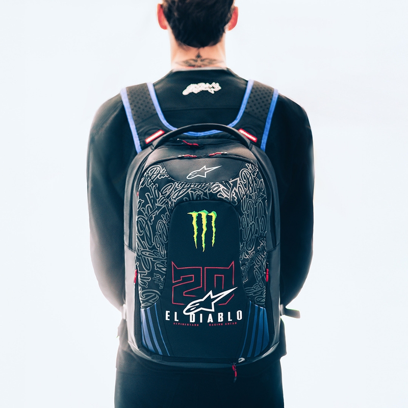 Plecak Alpinestars City Hunter V2 FQ20 Monster Collection w kolorze czarno-fluo-czerwono-niebiesko-zielonym, 22 l wyprzedaż