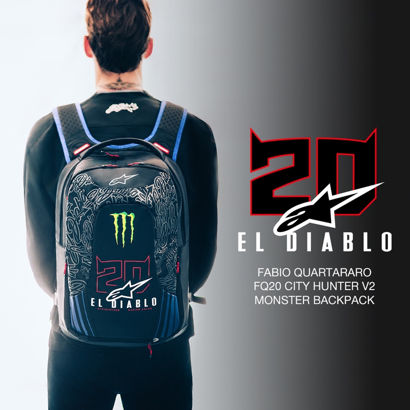 Plecak Alpinestars City Hunter V2 FQ20 Monster Collection w kolorze czarno-fluo-czerwono-niebiesko-zielonym, 22 l wyprzedaż