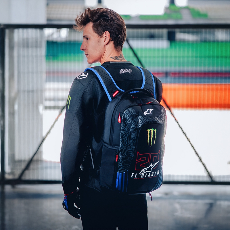 Plecak Alpinestars City Hunter V2 FQ20 Monster Collection w kolorze czarno-fluo-czerwono-niebiesko-zielonym, 22 l wyprzedaż