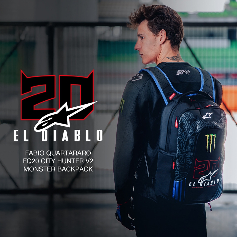 Plecak Alpinestars City Hunter V2 FQ20 Monster Collection w kolorze czarno-fluo-czerwono-niebiesko-zielonym, 22 l wyprzedaż