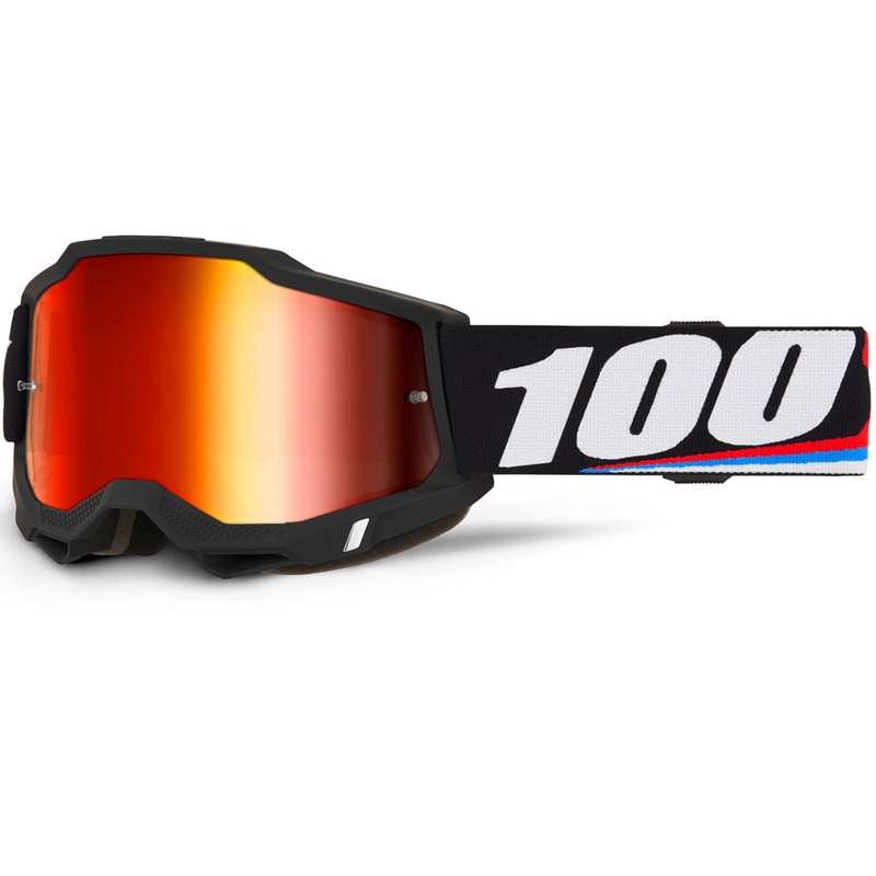 Gogle motocrossowe 100% ACCURI 2 Magnus z czerwonym pleksiglasem