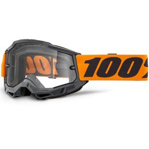 Okulary motocrossowe 100% ACCURI 2 Enduro pomarańczowe z podwójnym przezroczystym pleksiglasem