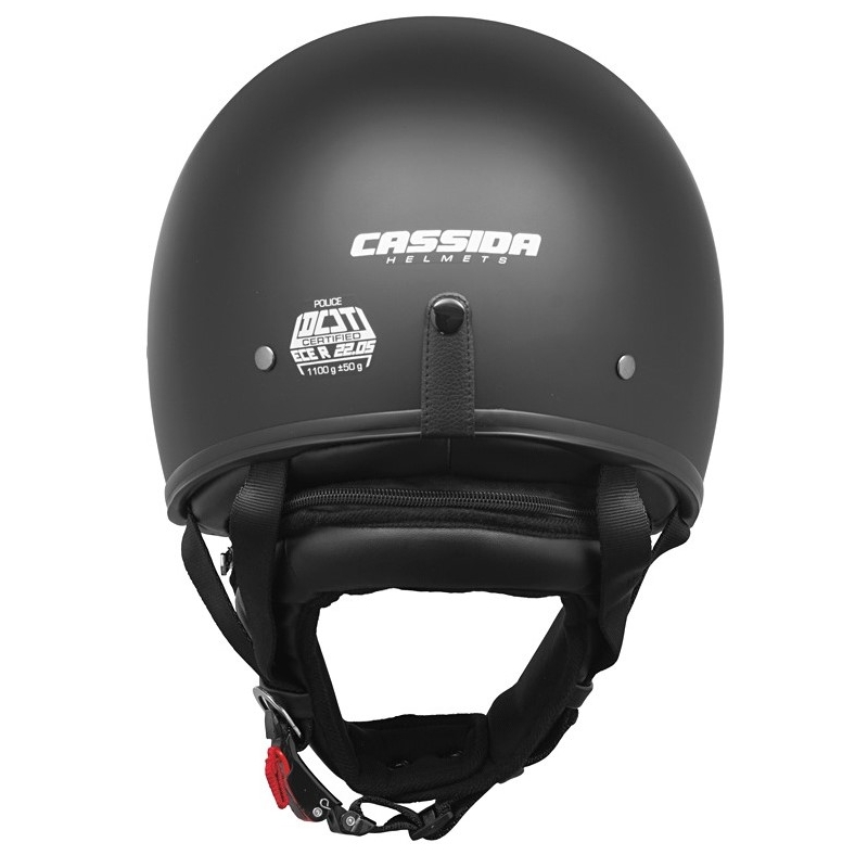 Otwarty kask motocyklowy Cassida Police czarny matowy