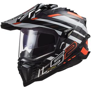 Kask Enduro LS2 MX701 Explorer C Edge 06 černo-šedo-fluo oranžová