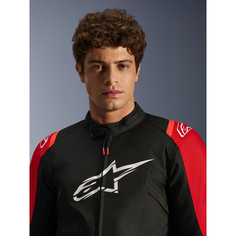 Kurtka motocyklowa wodoodporna Alpinestars T-SPS 2 czerwono-czarno-biała