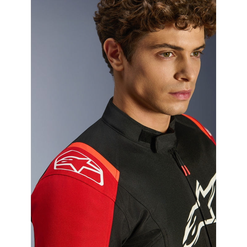 Kurtka motocyklowa wodoodporna Alpinestars T-SPS 2 czerwono-czarno-biała