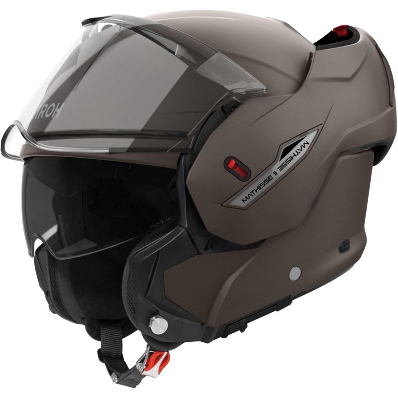 Kask motocyklowy Airoh Mathisse 2 Color z klapką, matowy brąz
