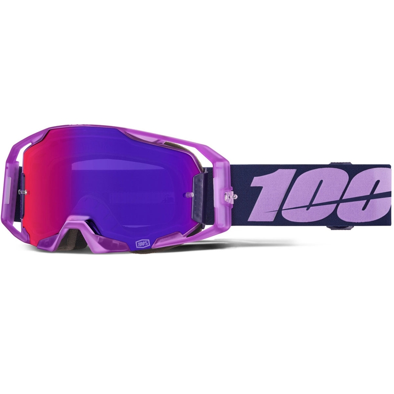 Gogle motocrossowe 100% ARmatic Toyoto z fioletowym pleksiglasem