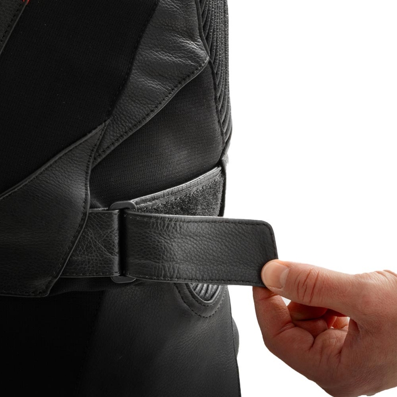 Kurtka motocyklowa skórzana Rebelhorn Inferno czarno-fluo czerwona