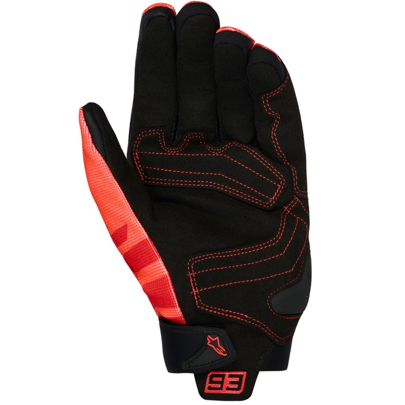 Kolekcja rękawic motocyklowych Alpinestars SP X 1 MM93 w kolorze fluo czerwono-czerwono-czarnym