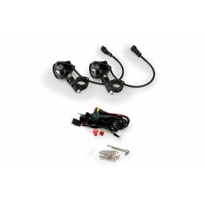 Auxiliary LED lights PUIG BEAM 2.0 black homologated, set