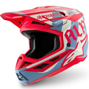 Kask motocrossowy Alpinestars Supertech S-M7 w limitowanej edycji Beast Coast w kolorze szaro-czarno-pomarańczowym