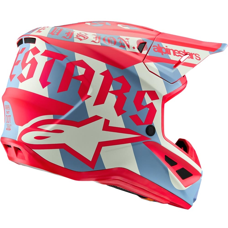 Kask motocrossowy Alpinestars Supertech S-M7 w limitowanej edycji Beast Coast w kolorze szaro-czarno-pomarańczowym