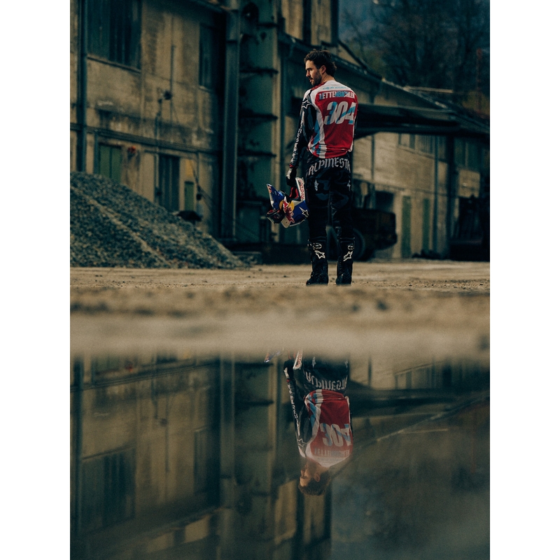 Koszulka motocrossowa Alpinestars Techstar w limitowanej edycji Beast Coast w kolorze szaro-czarno-pomarańczowym