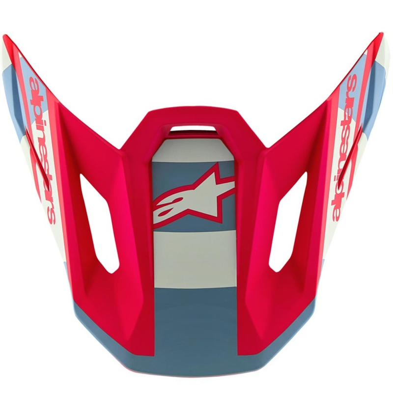 Kask motocyklowy Alpinestars Supertech S-M7 w limitowanej edycji Beast Coast z daszkiem w kolorze szaro-czarno-pomarańczowym