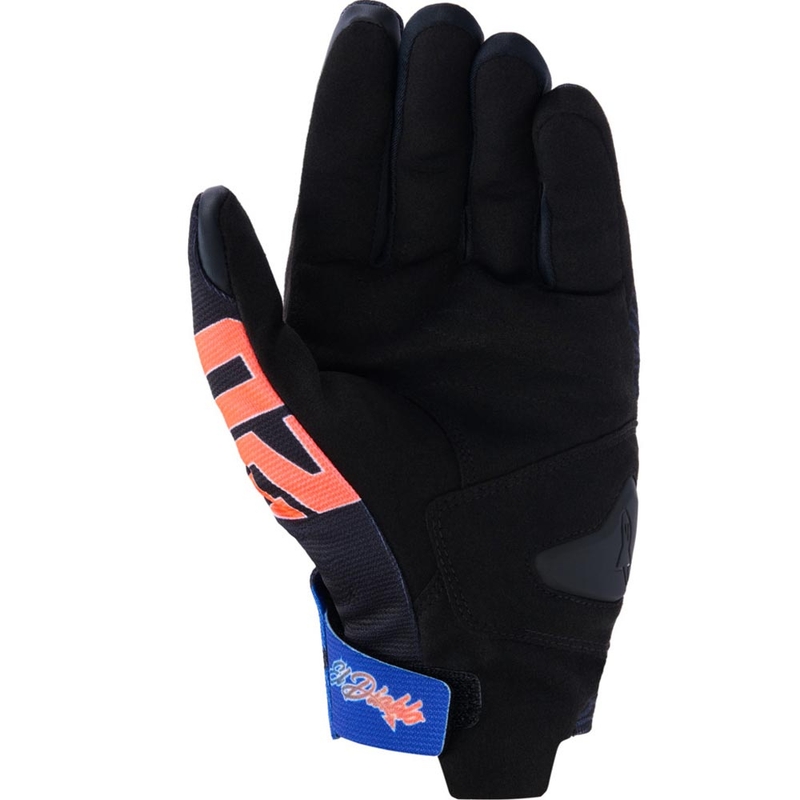 Kolekcja rękawic motocyklowych Alpinestars Reef V2 FQ20 w kolorze czarno-fluo czerwono-niebiesko-zielonym