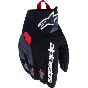 Rękawice motocyklowe Alpinestars Durack ciemnoszaro-czerwone