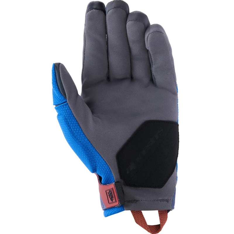 Rękawice motocyklowe Alpinestars Durack niebiesko-ciemnoszaro-pomarańczowe
