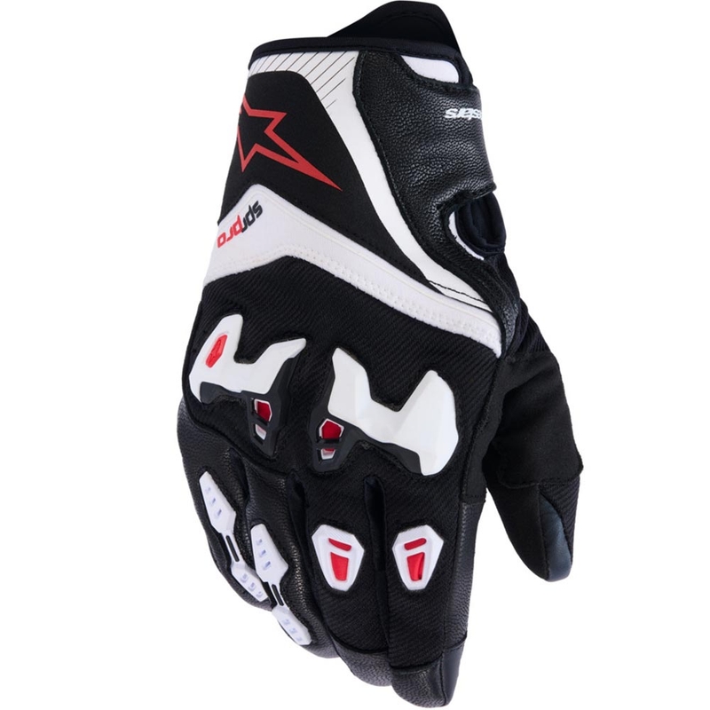 Rękawice motocyklowe Alpinestars SP-R PRO czarno-biało-czerwone