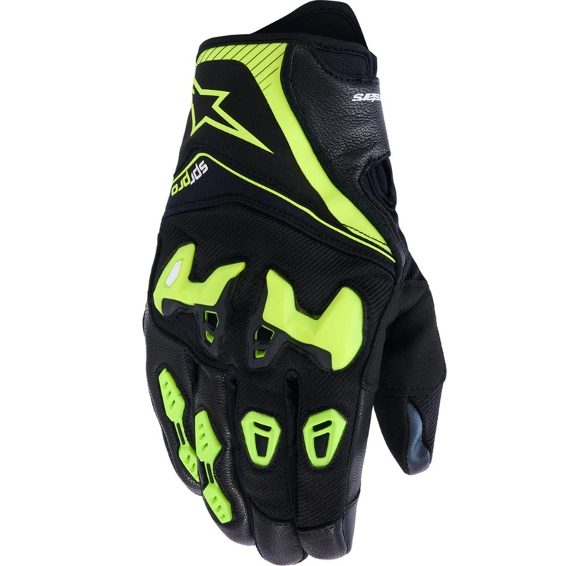 Rękawice motocyklowe Alpinestars SP-R PRO czarno-fluo-żółte