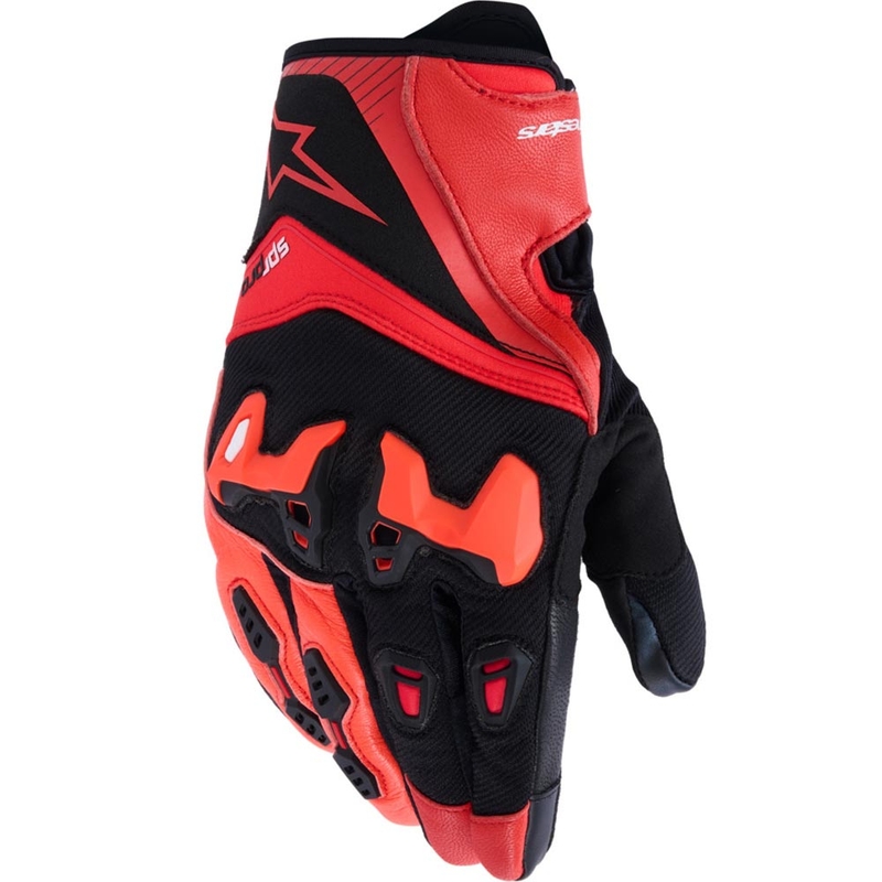 Rękawice motocyklowe Alpinestars SP-R PRO czerwono-fluo czerwono-czarne