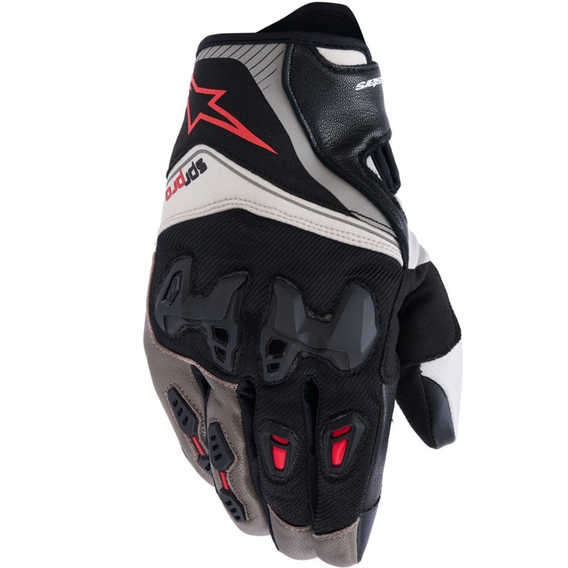 Rękawice motocyklowe Alpinestars SP-R PRO jasnoszaro-brązowo-pomarańczowe