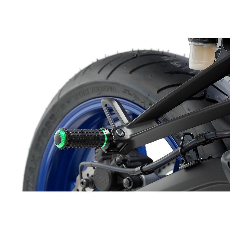 Footpegs without adapters PUIG R-FIGHTER S green