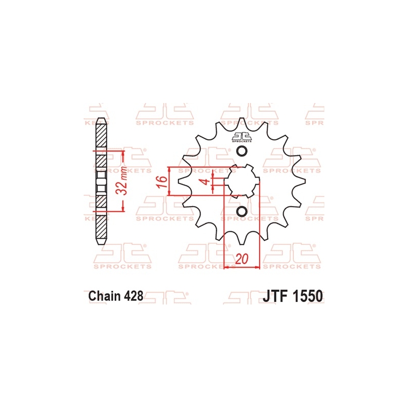 Front sprocket JT 13T, 428