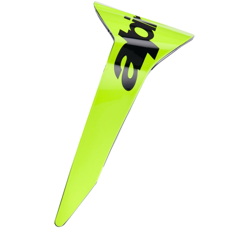 Aerodynamiczny spoiler do kasków motocyklowych Alpinestars Supertech R10 Arius o standardowym profilu, w kolorze żółto-czarnym fluo