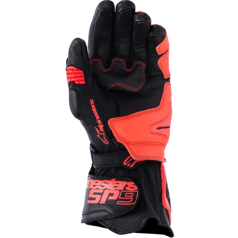 Rękawice motocyklowe Alpinestars SP-9 czarno-fluo czerwone