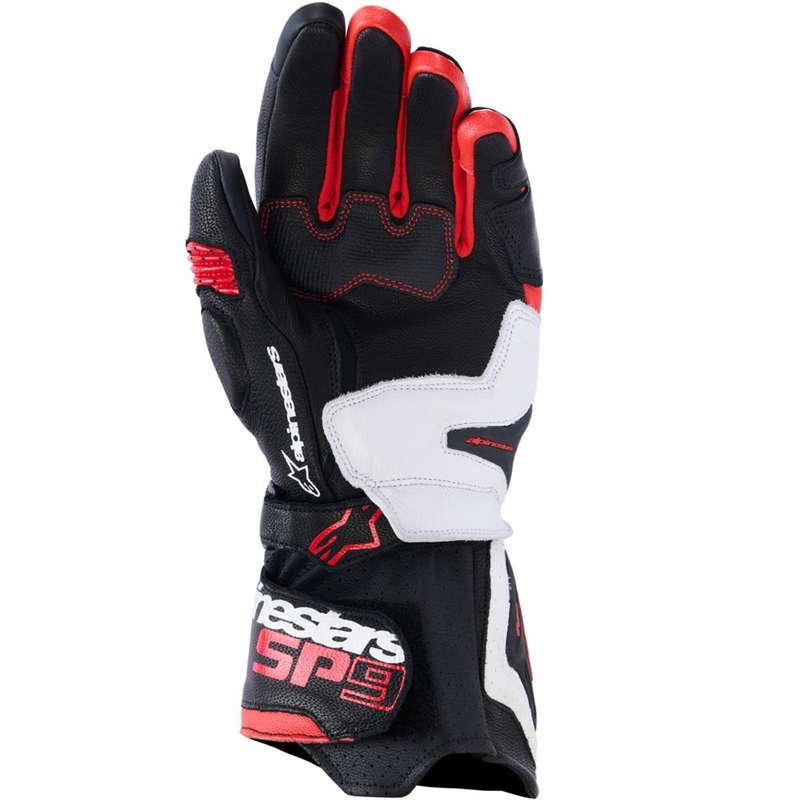 Rękawice motocyklowe Alpinestars SP-9 czarno-biało-czerwone