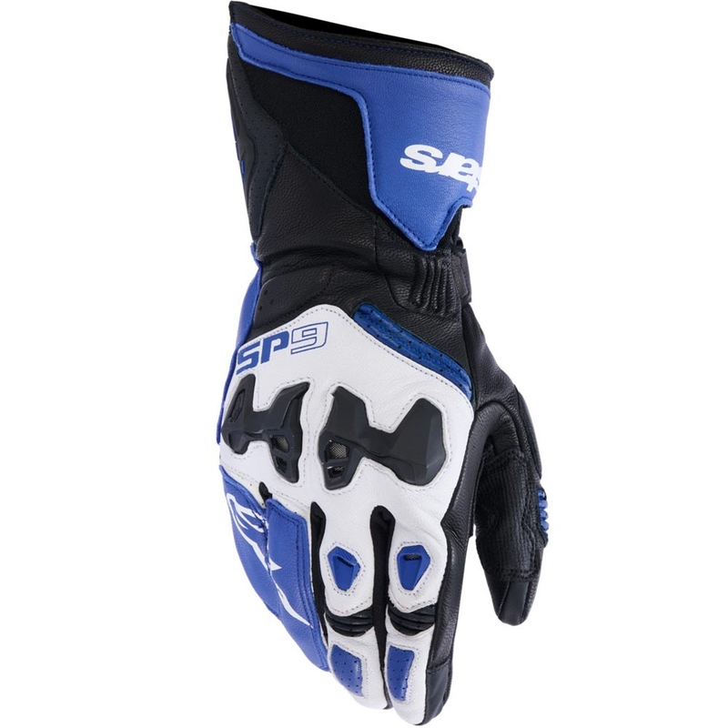 Rękawice motocyklowe Alpinestars SP-9 niebiesko-biało-czarne