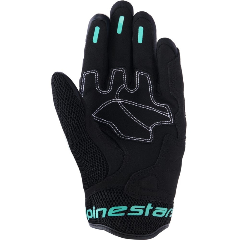 Rękawice motocyklowe damskie Alpinestars Stella Mogress Airflow w kolorze biało-czarno-turkusowym