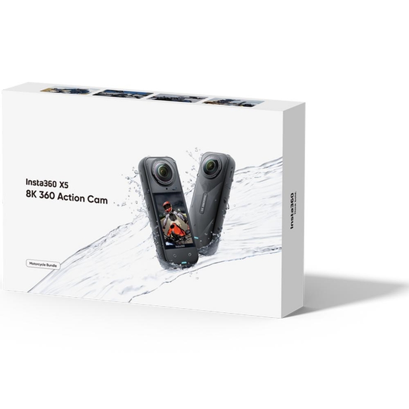 Kamera sportowa Insta360 X5 Motorcycle Bundle w kolorze czarnym
