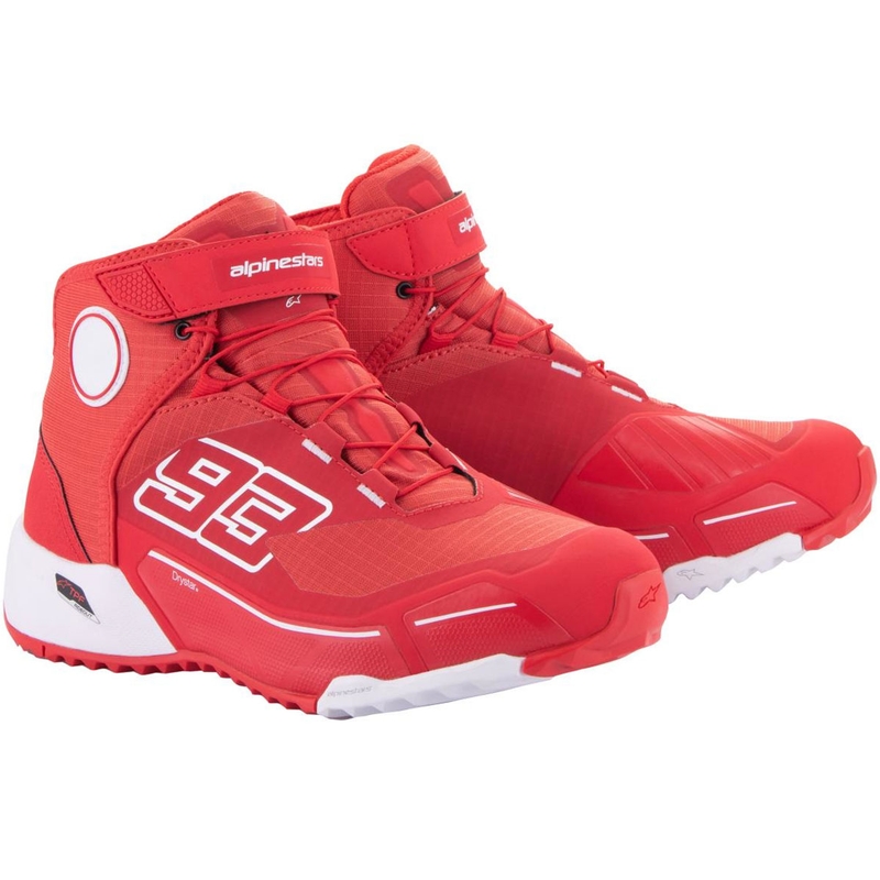 Buty motocyklowe Alpinestars CR-X Drystar MM93 kolekcja czerwono-biała