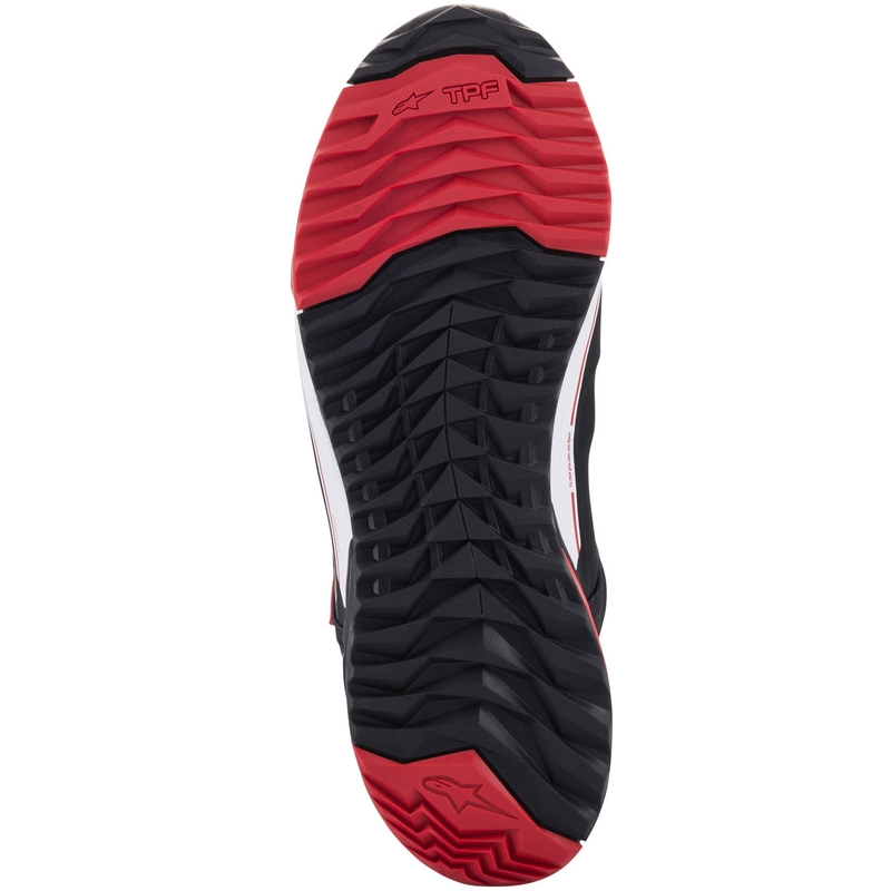 Kolekcja butów motocyklowych Alpinestars CR-X Drystar MM93 czarno-czerwono-biała