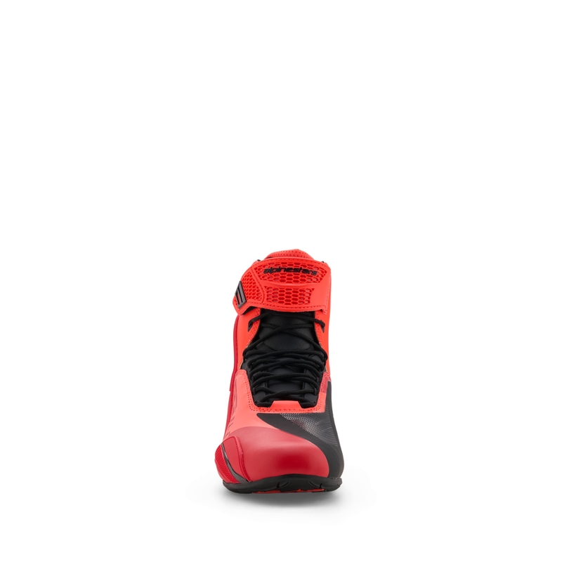 Buty motocyklowe Alpinestars Faster-4 MM93, kolekcja fluo, czerwono-czerwono-czarne