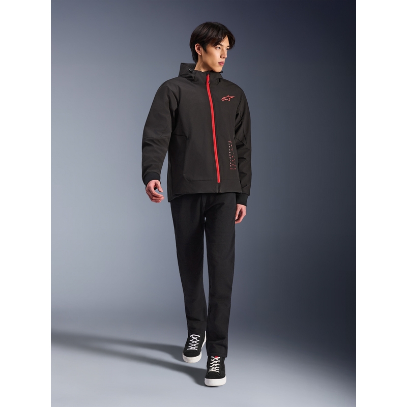 Bluza motocyklowa Alpinestars RADIUM TECH HOODIE czarno-czerwona