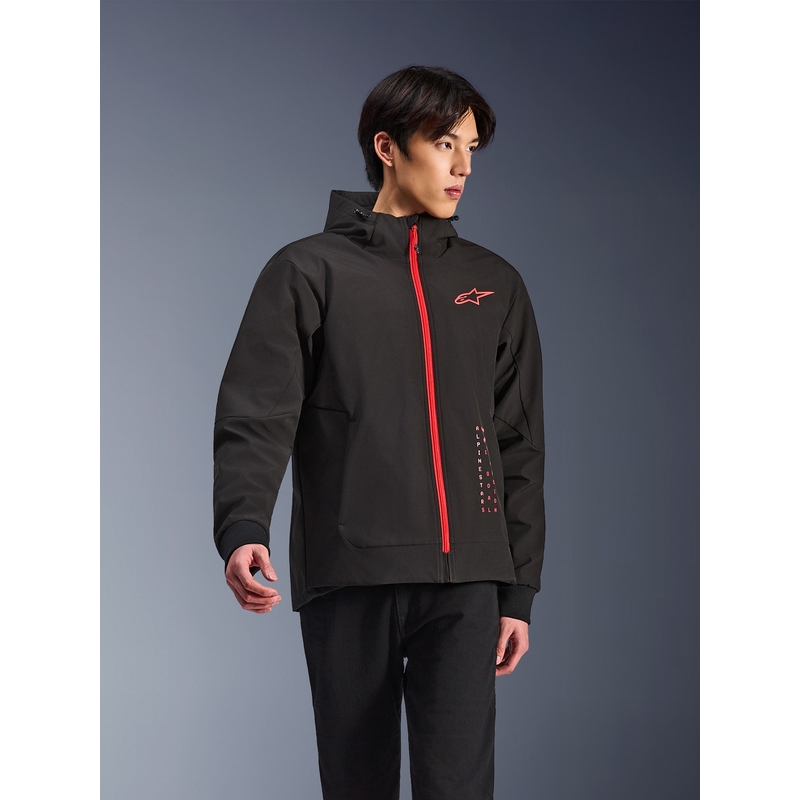 Bluza motocyklowa Alpinestars RADIUM TECH HOODIE czarno-czerwona