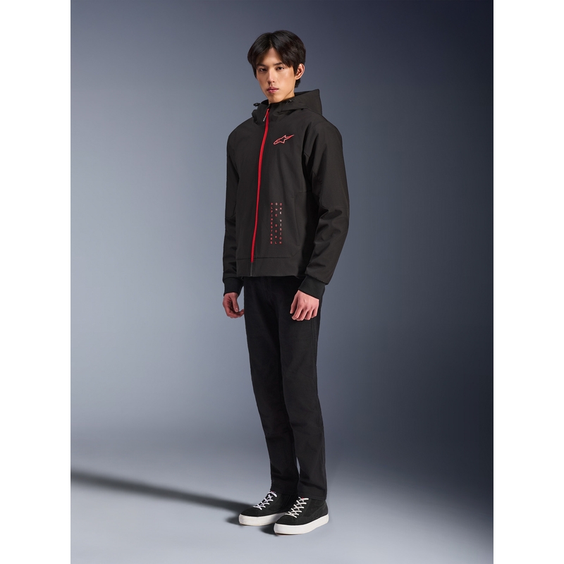 Bluza motocyklowa Alpinestars RADIUM TECH HOODIE czarno-czerwona