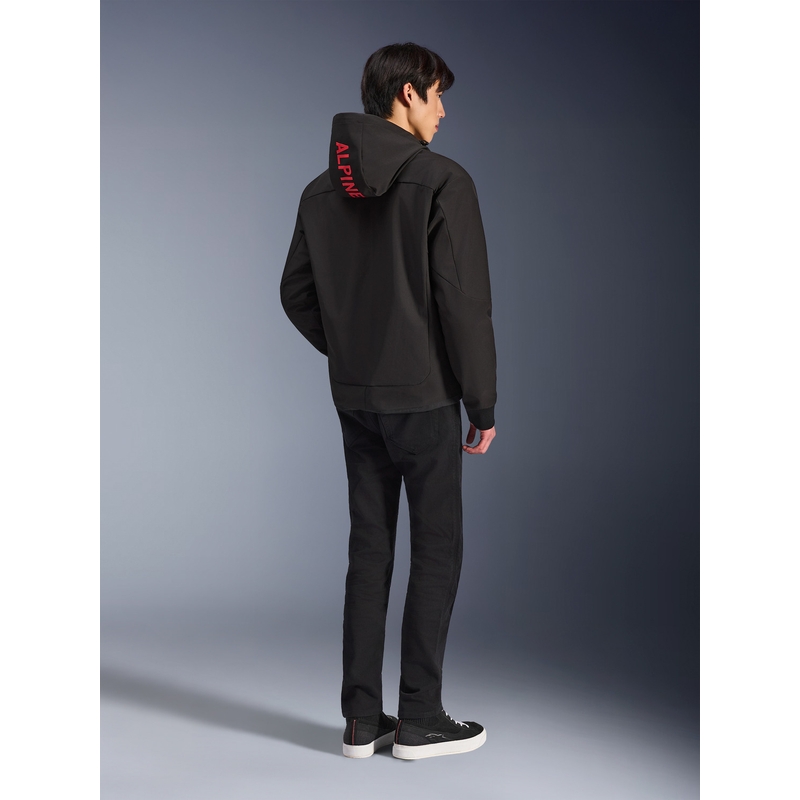 Bluza motocyklowa Alpinestars RADIUM TECH HOODIE czarno-czerwona