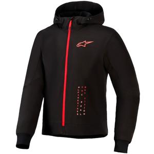 Bluza motocyklowa Alpinestars RADIUM TECH HOODIE czarno-czerwona