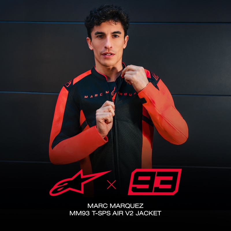 Kurtka motocyklowa Alpinestars T-SPS Air V2 MM93, kolekcja fluo, czerwono-czarna