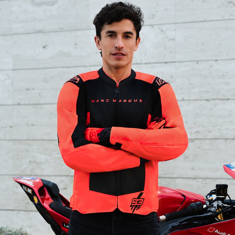 Kurtka motocyklowa Alpinestars T-SPS Air V2 MM93, kolekcja fluo, czerwono-czarna