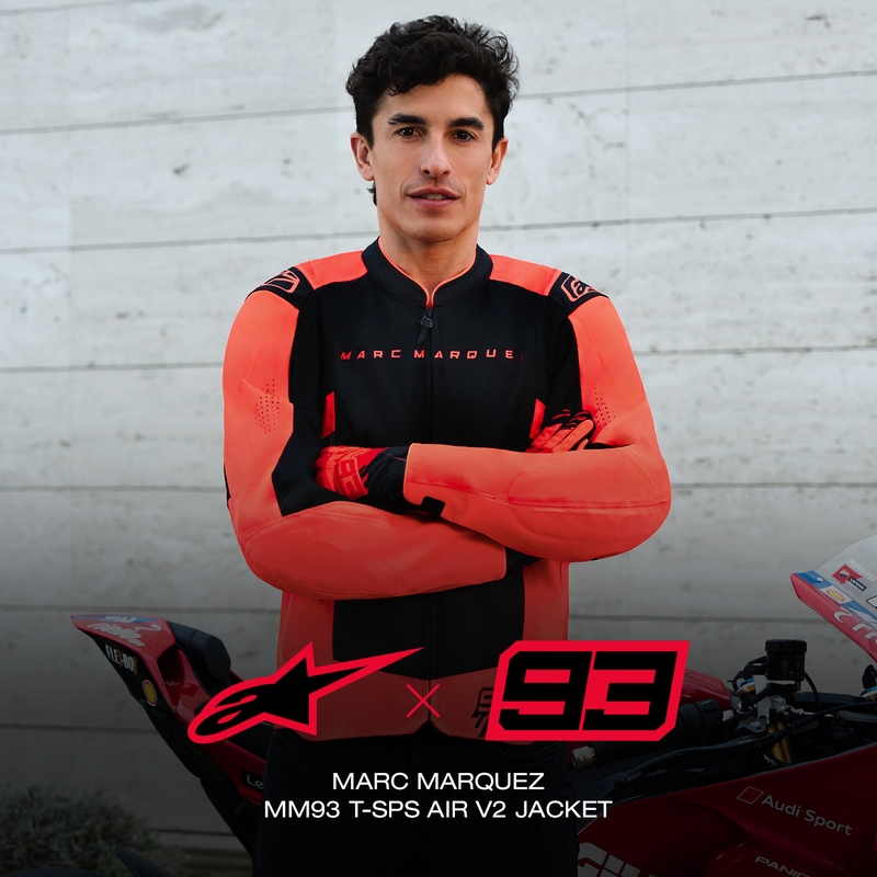 Kurtka motocyklowa Alpinestars T-SPS Air V2 MM93, kolekcja fluo, czerwono-czarna