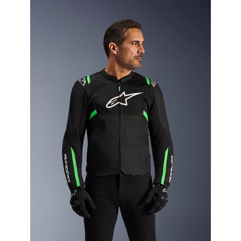Kurtka motocyklowa Alpinestars T-SPS Air V2 czarno-fluo zielona
