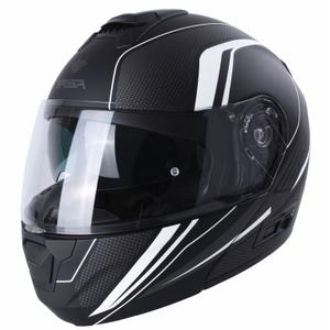 Kask motocyklowy typu flip-up RSA Rival czarno-szaro-biały, sprzedaż - II gatunek wyprzedaż - II. jakość