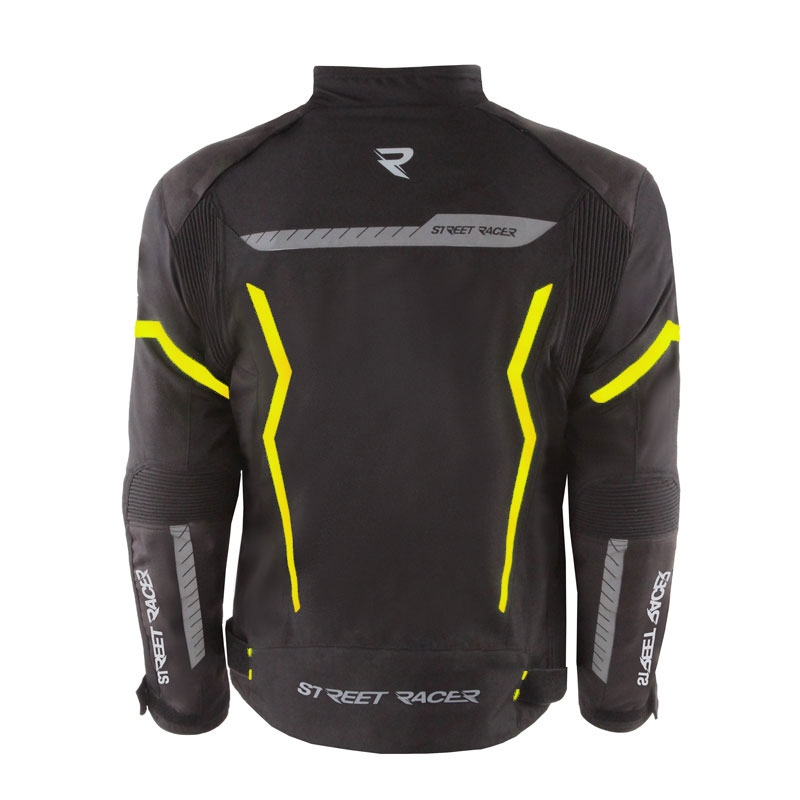 Kurtka motocyklowa Street Racer Flex Air w kolorze czarno-fluo żółtym - II. jakość