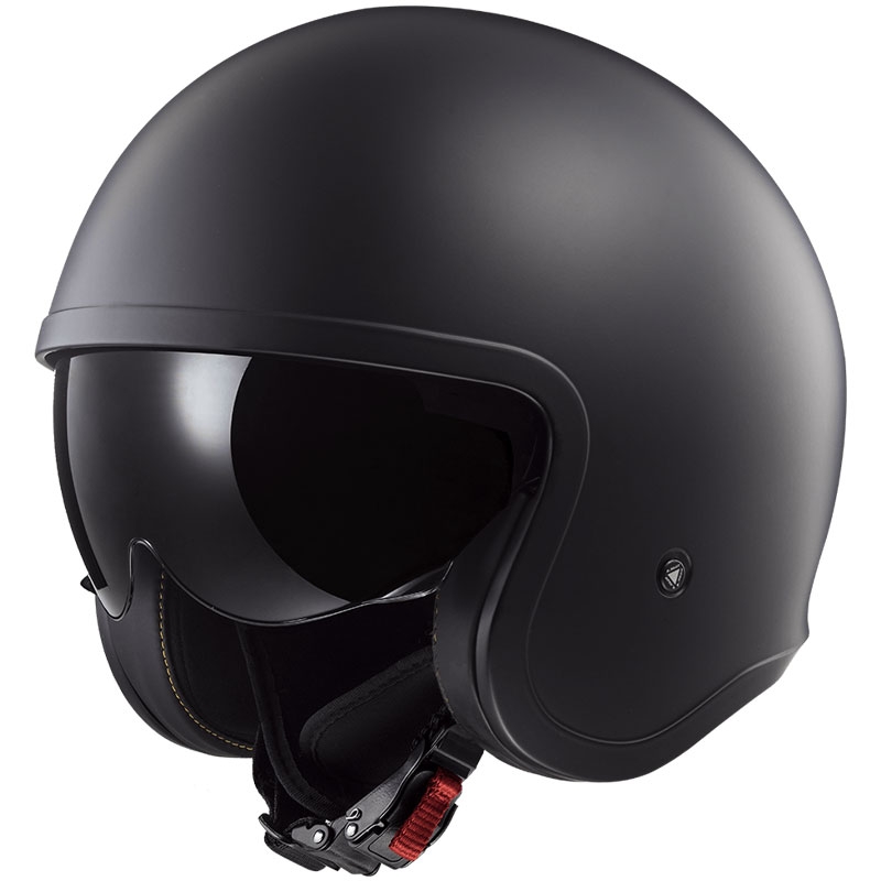 Kask motocyklowy otwarty LS2 OF599 Spitfire II Solid matowy czarny - II. jakość