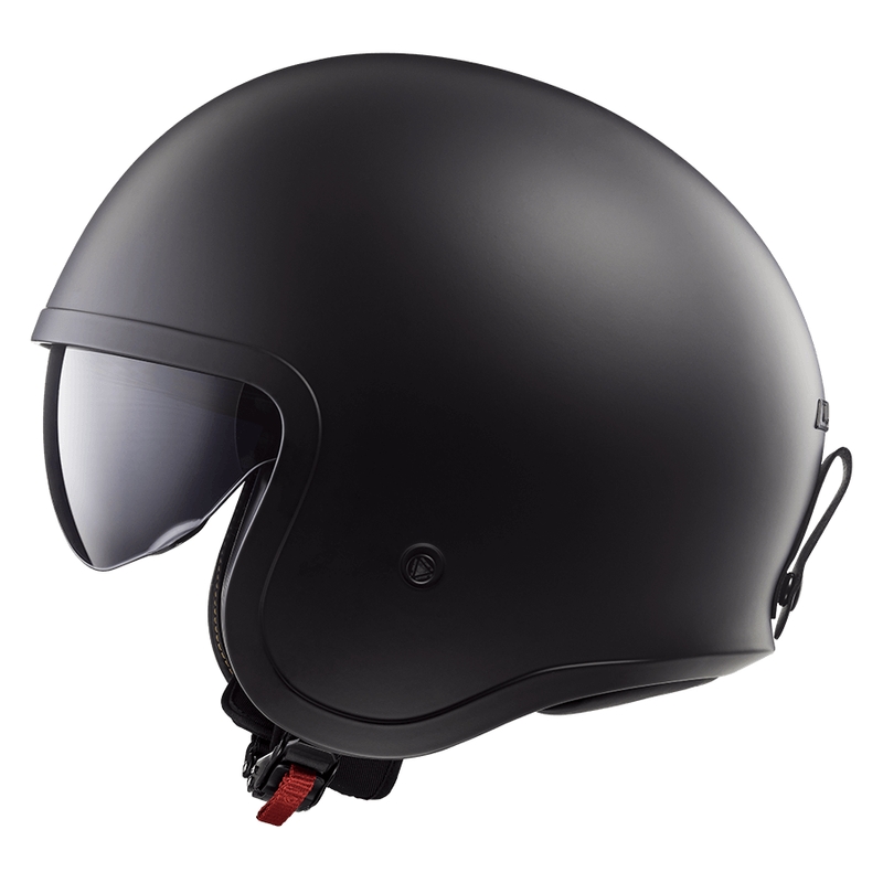 Kask motocyklowy otwarty LS2 OF599 Spitfire II Solid matowy czarny - II. jakość